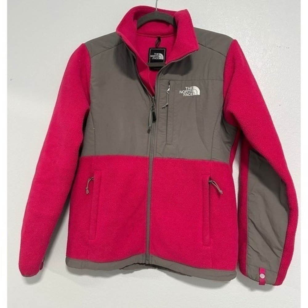 The North Face Denali Fleece Jacket Womens Small Pink Grey Excellent Gorpcore
